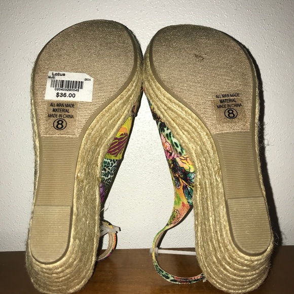 DressBarn Tropical Wedges - Picture 8 of 8